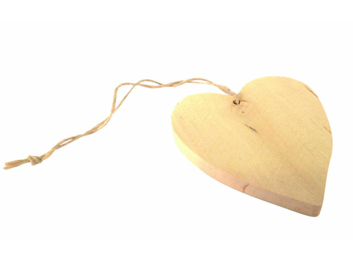 Lot de 6 coeurs en bois brut à décorer