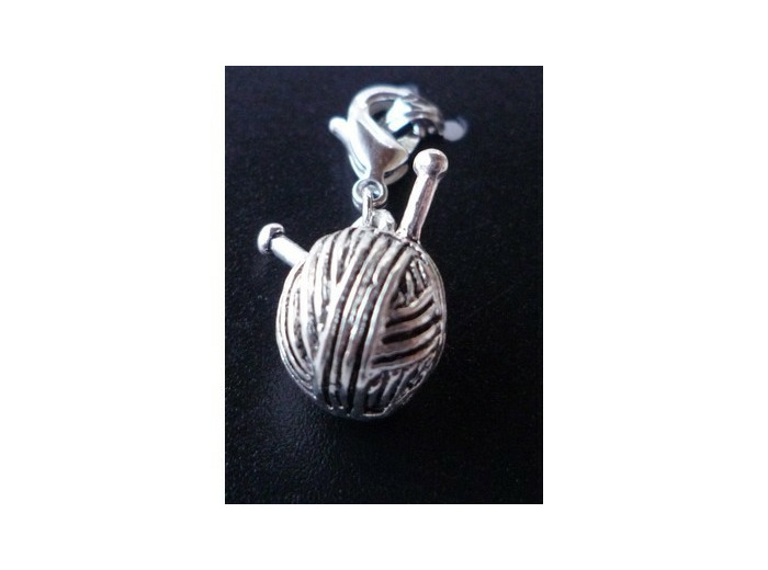 Pendentif pelote de laine argent