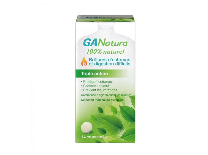 Brûlure d'estomac et digestion 14 comprimés Triple action GaNatura