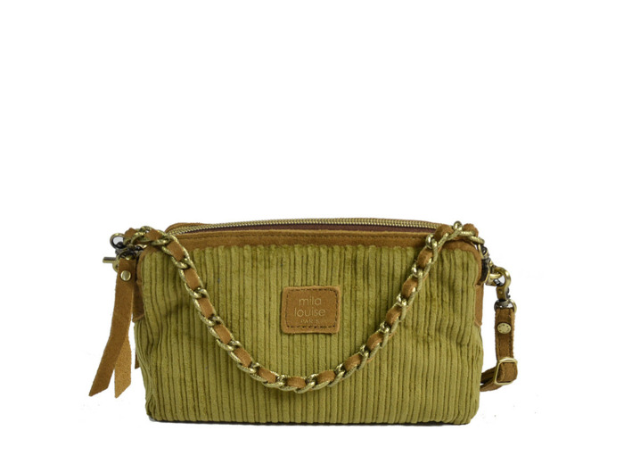 Mila Louise Mama XS VFR1 Petit Sac Trotteur Velours Ocre