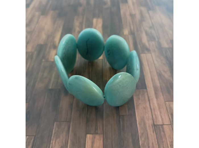 Bracelet Louane bleu ciel en ivoire végétal