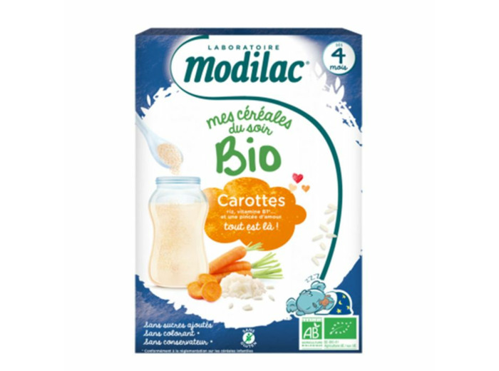 MODILAC CEREALES BIO RIZ CAROTTE 250G