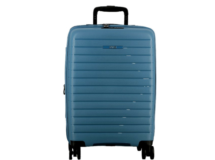 Jump Striper Valise 55cm 4 Roues Extensible Bleu