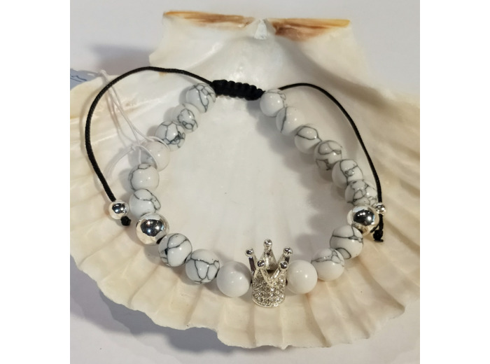 Howlite couronne réglable