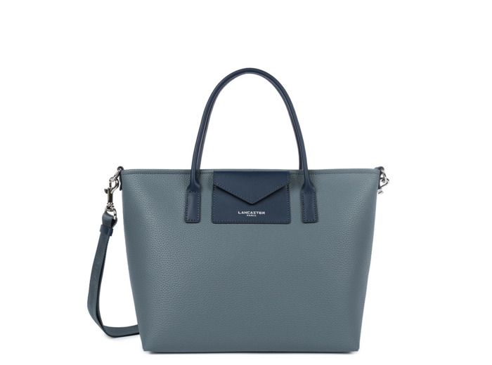 Lancaster Maya Double Kba Sac Cabas 517-102 Bleu Givre