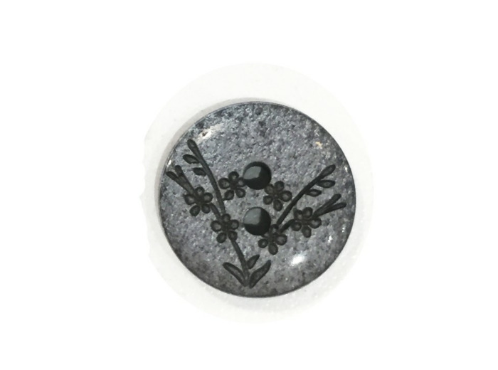Bouton fantaisie - Gris