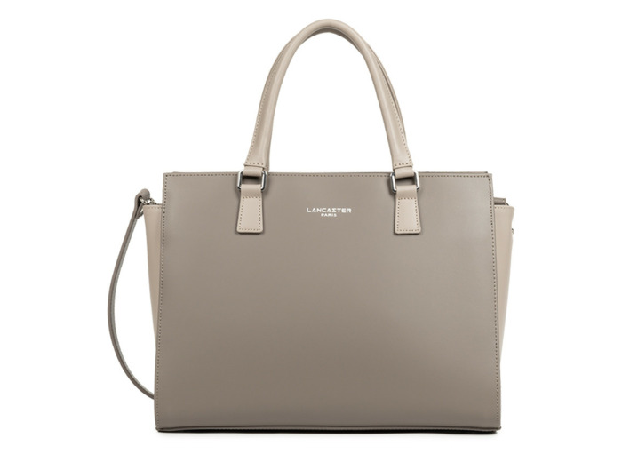 Lancaster Smooth Sac Porté Main 437-04 Taupe Galet