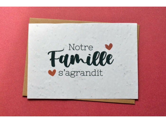 Carte à planter Notre famille s'agrandit