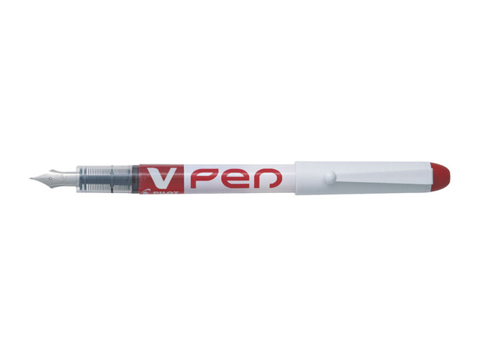 Stylo plume jetable "V-Pen" - Rouge