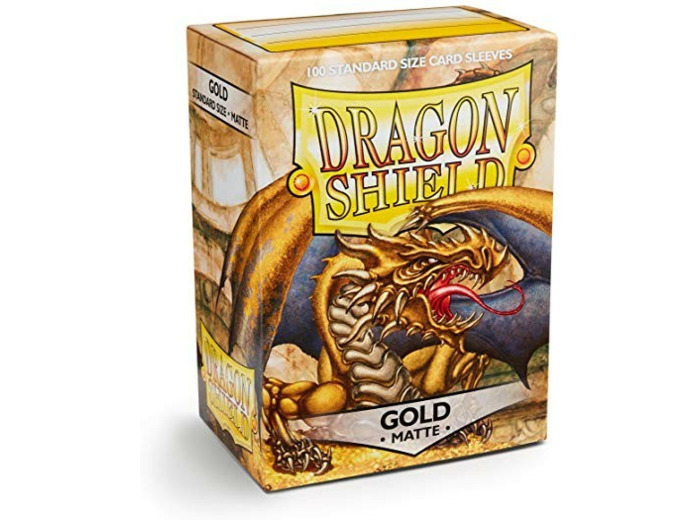 100 Dragon Shield Matte : Gold matte