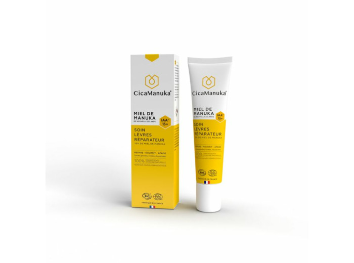 Soin Lèvres Réparateur Au Miel de Manuka IAA15+ 15ml Cica Manuka