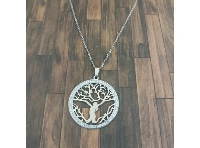 Collier arbre de vie femme en acier inoxydable