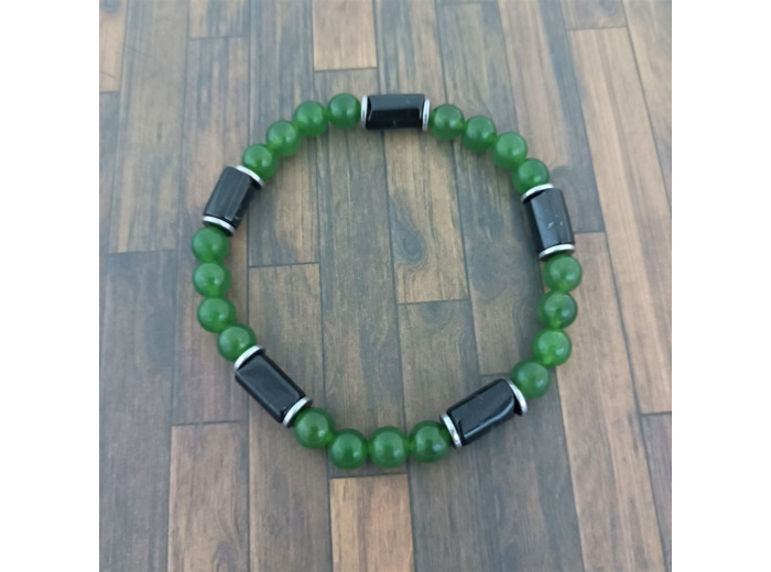 Bracelet Tourmaline/Jade vert/Hématite