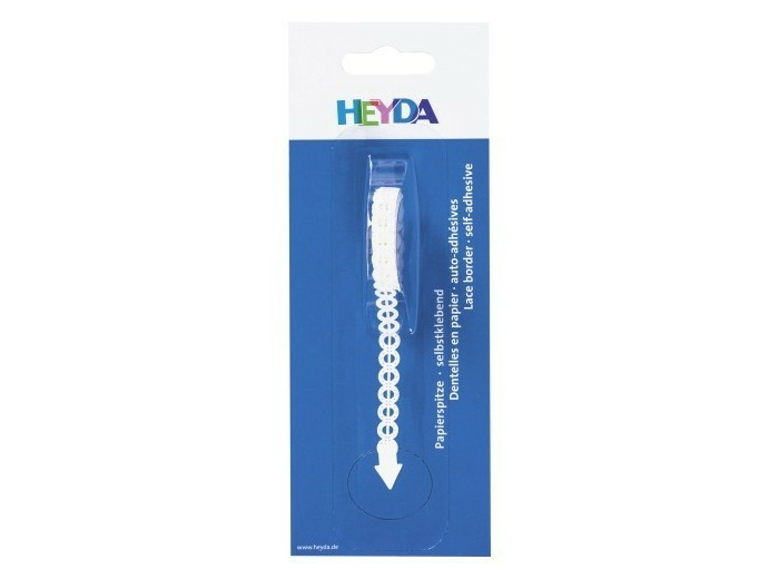 Dentelle en papier, auto-adhésive - Cercles blancs
