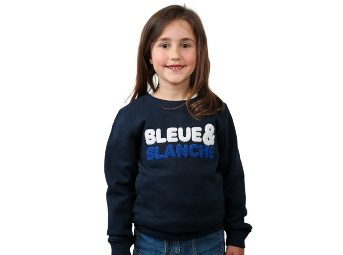 SWEAT JR BLEUE & BLANCHE