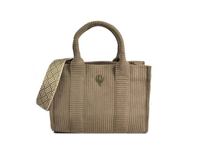 Voyage en Panier Duvida Mini Sac A Main Velours Taupe