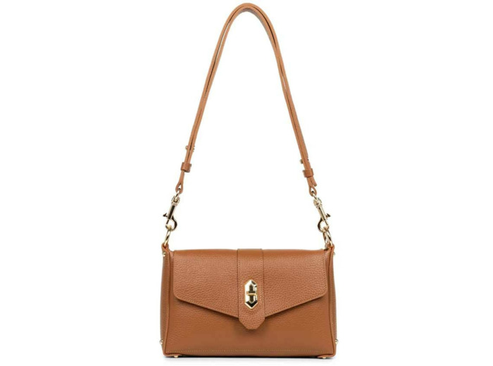 Lancaster Foulonné Double Sac Trotteur A Rabat 470-53 Camel In Orange
