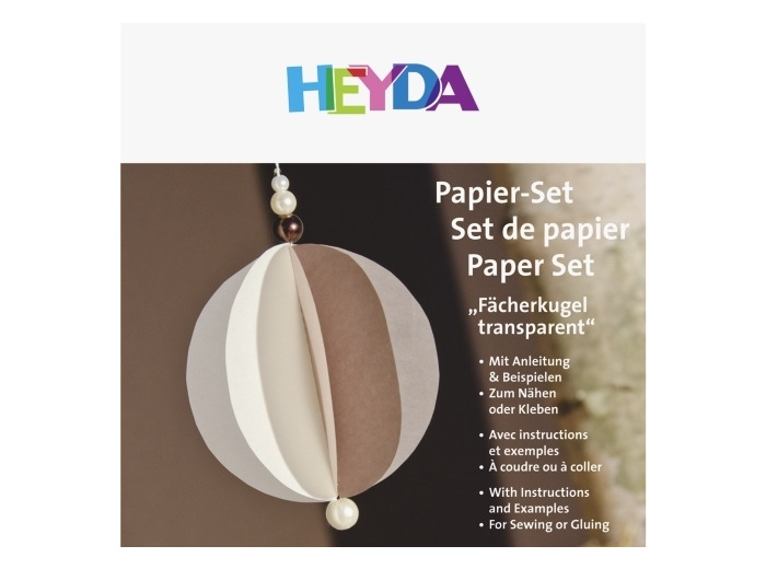 Set de papier-boule en éventail - Boule transparente