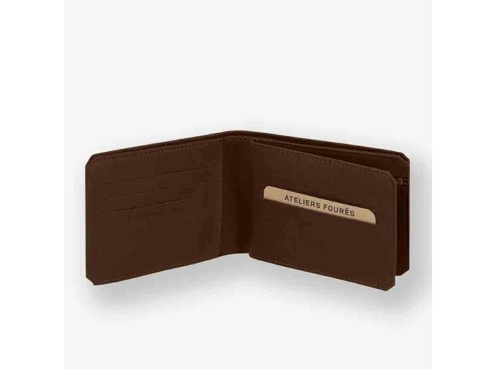 Ateliers Fourès Baroudeur Portefeuille en Cuir Ulysse F960 Cognac