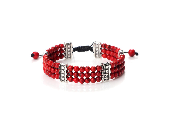 Bracelets triples en pierres naturelles