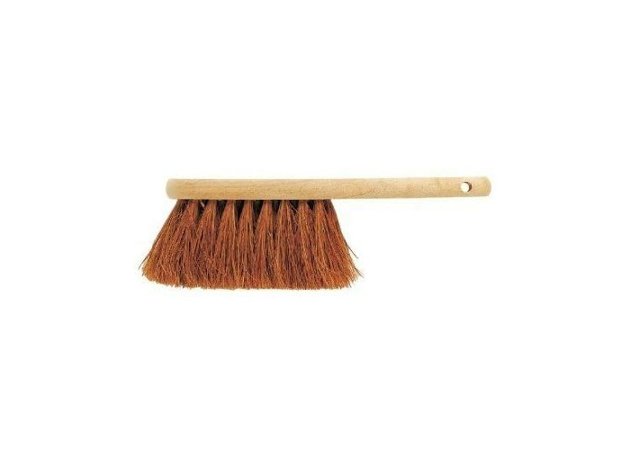 - Balayette coco / Monture bois - 3 rangs - Manche court L. 12 cm