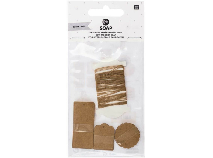 Étiquettes cadeaux pour savon, papier kraft