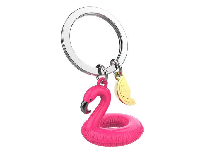 Metalmorphose Porte-clés Bouée flamant rose