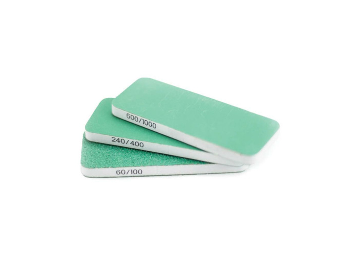 T04003- 3 blocs de ponçage 80x30x6mm double face & double grain