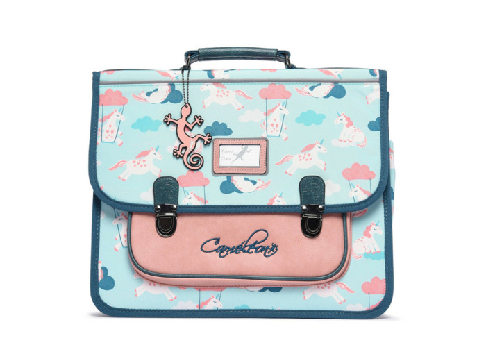 Caméléon Rétro Cartable 38cm Turquoise Unicorn