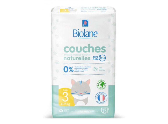 Couches Ecologiques X52 Taille 3 Biolane