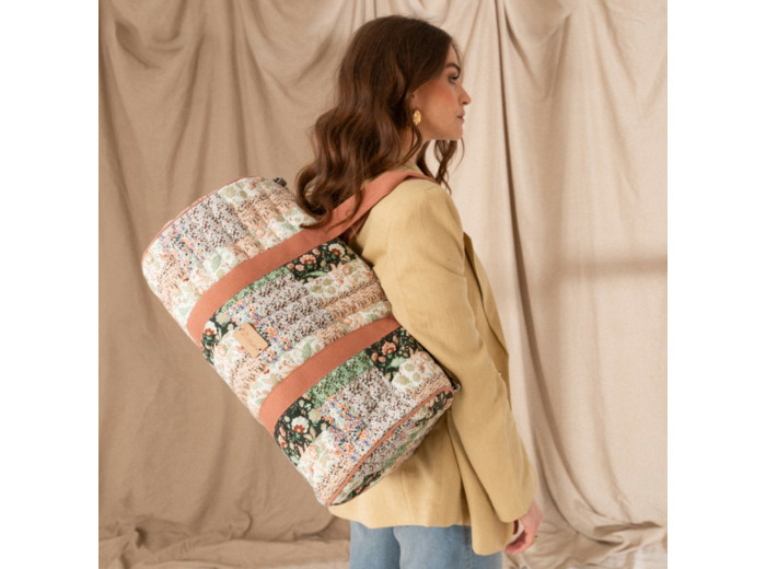 Woomen Ixora Bloom Sac polochon toile coton BIO Mix Flowers