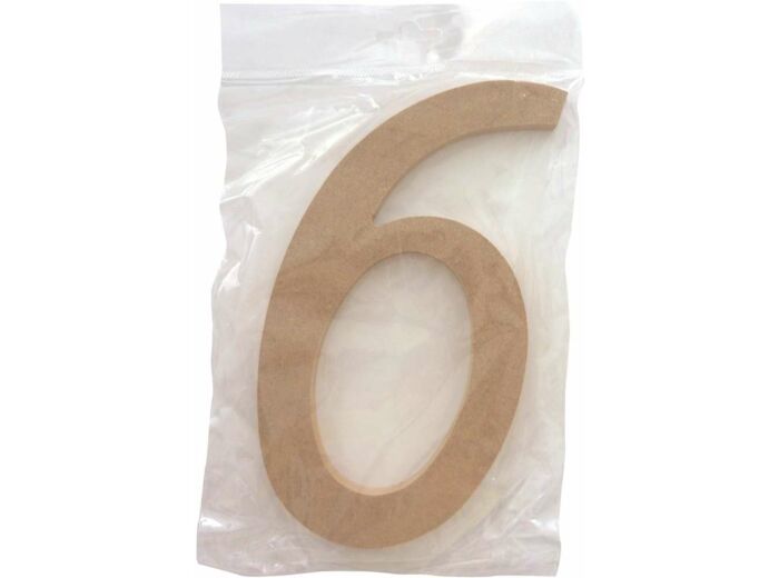 Chiffre "6" Mdf - 22 cm