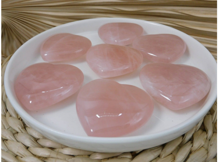 Cœur quartz rose 40mm