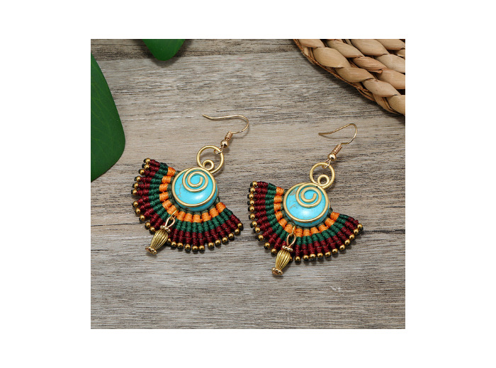 Boucles d'oreilles tissées à la main 1
