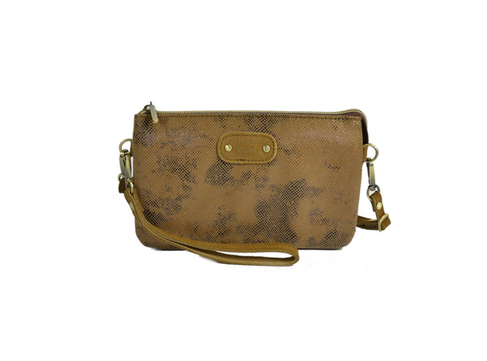 Mila Louise Mira IG Petit Sac Trotteur et Pochette Ocre