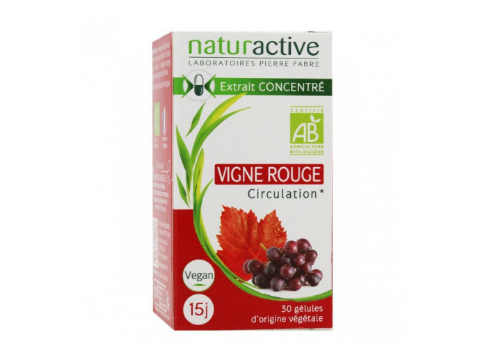 Extrait concentré Vigne Rouge Bio 30 gélules Circulation Naturactive