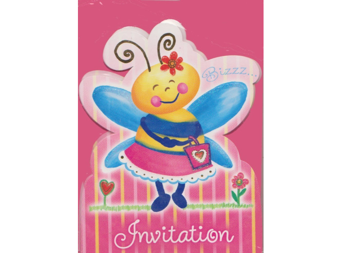 Cartons d'invitation anniversaire "Abeille"
