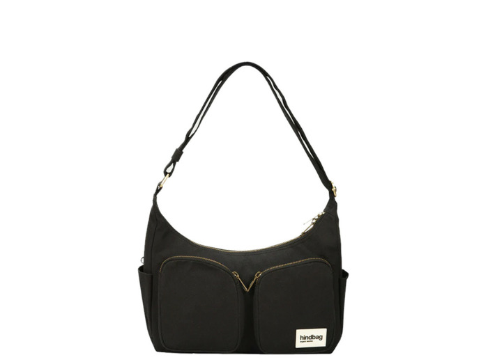 Hindbag Emile Sac Besace Multipoches En Coton Bio Noir