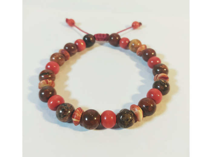 Jaspe rouge et bois, ajustable