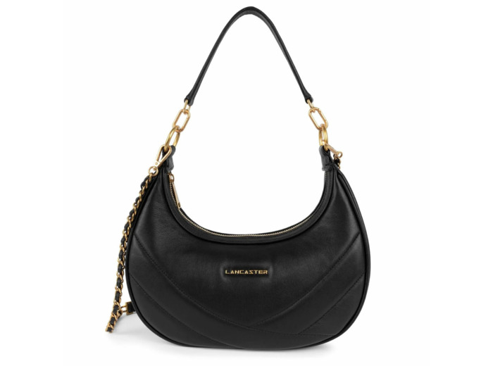 Lancaster Soft Matelassé Sac Hobo 530-37 Noir