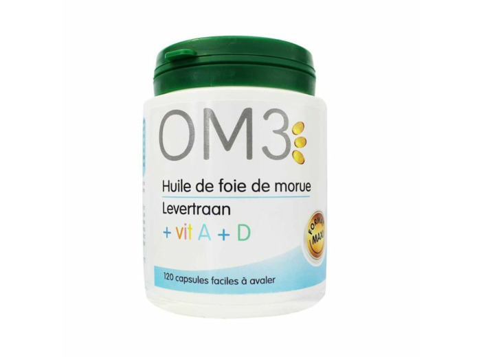 Huile De Foie De Morue 120 Capsules Vit A+d OM3