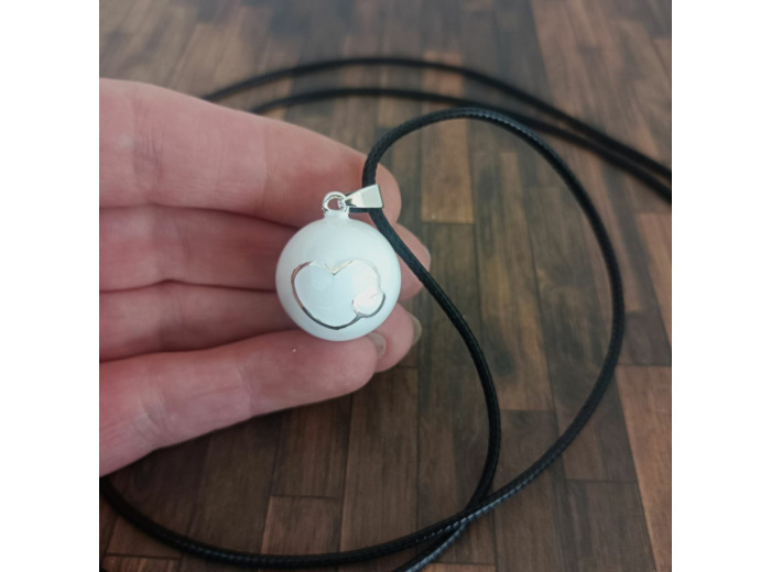 Bola de grossesse cœurs blanc
