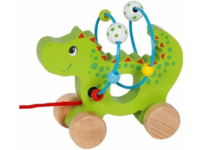 Goki- Tirage Dragon avec nœud de motricité Poupée bébé, 59975, Multicolore