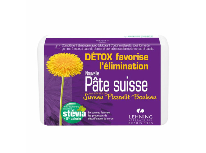 Pâte Suisse Détox x40 gommes Sureau Pissenlit Bouleau Lehning
