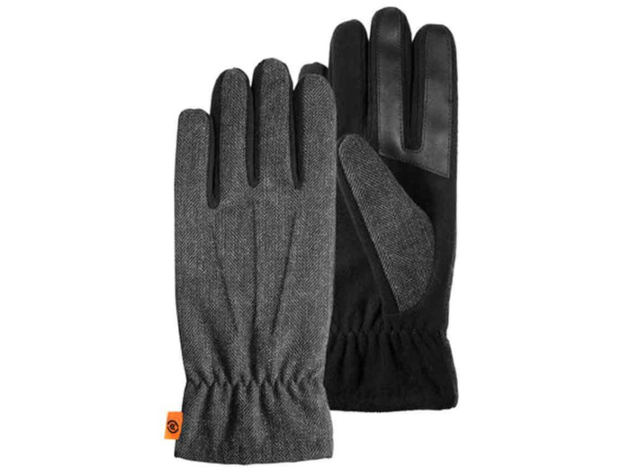 Isotoner Gants Homme Bi-Matière Tactile Doublé S/M Chevrons