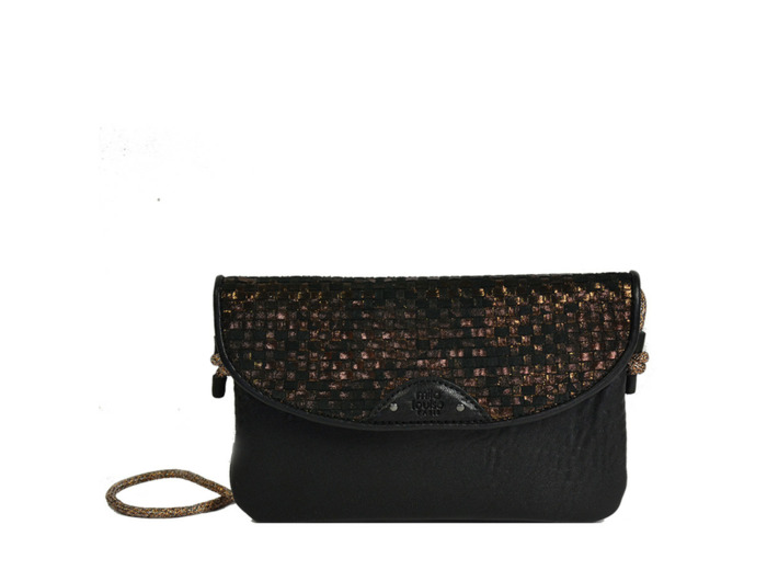 Mila Louise Olca BW Pochette Mariage Noir Bronze
