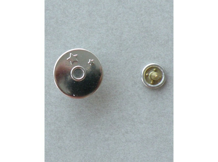 Bouton Jeans Etoiles métal argent