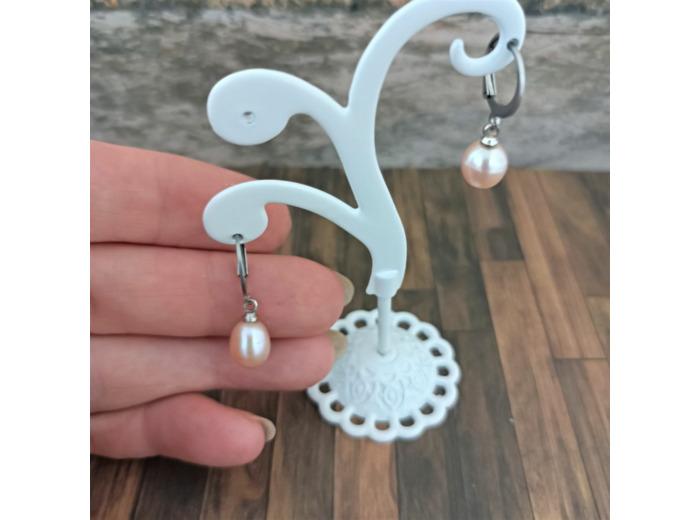 B.O. en perles de nacre rosé