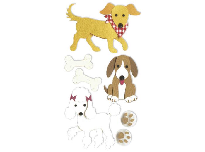 Sticker 3D "Chiens"