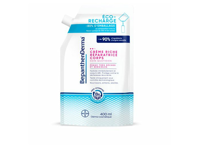 Crème Riche Réparatrice Corps Eco-Recharge 400ml Bepanthen